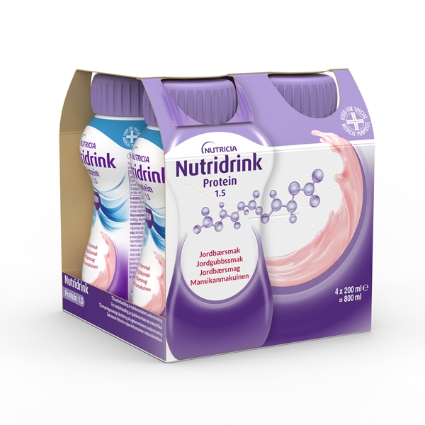 Nutridrink Protein , 4x200ml Jordgubb - Nutridrink - 2
