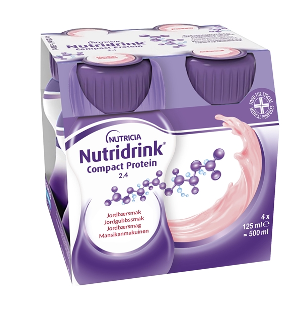 Nutridrink Compact Protein , 4x125ml Jordgubb - Nutridrink