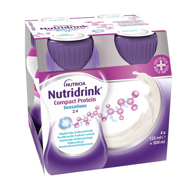 Nutridrink Compact Protein , 4x125ml Svalkande Kokos - Nutridrink