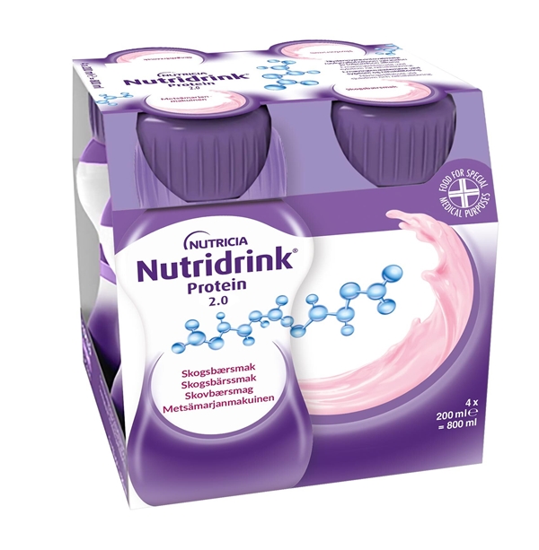 Nutridrink Protein 2.0, 4x200ml Skogsbär - Nutridrink