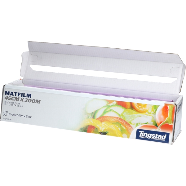 Köksfolie plast PVC, 0,45x300m 8my m dispenser - 2