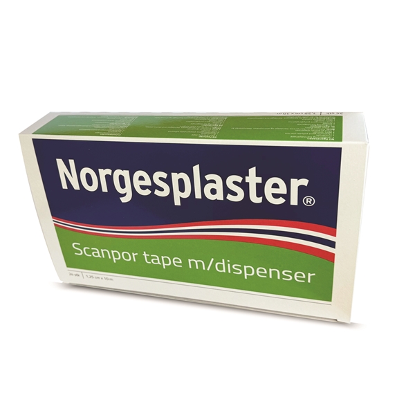 Häfta papper Scanpor, 1,25cmx10m beige hållare - Scanpor - 1