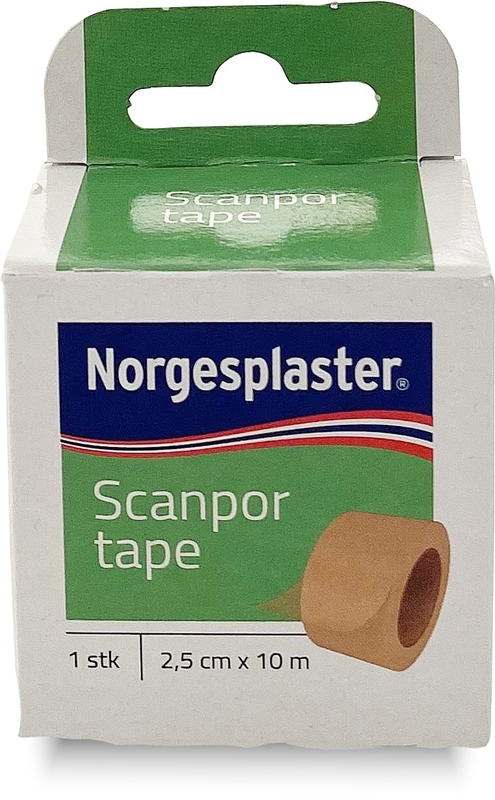 Häfta papper Scanpor, 2,5cmx10m beige st-pack - Scanpor