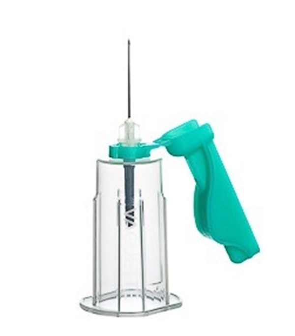 Provtagningskanyl med hållare VACUETTE QUICKSHIELD Visio, 0,7x25mm 22G svart - Vacuette