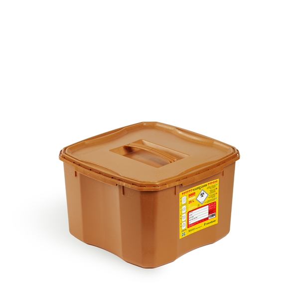 Riskavfallsbox Woodsafe, 25L enkellock m handtag - Woodsafe