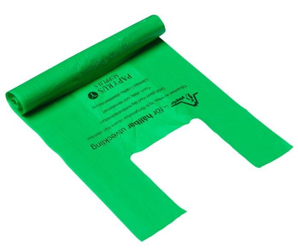Avfallspåse BIO LLDPE, 30L 280x530mm 30my grön