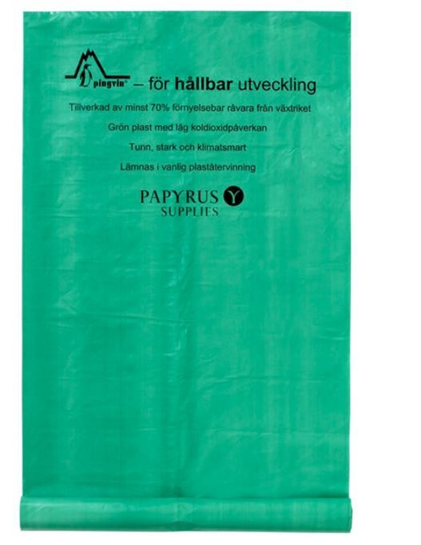 Sopsäck LLD plast COEX, 125L 400/350x1150mm 45my grön - Kbm