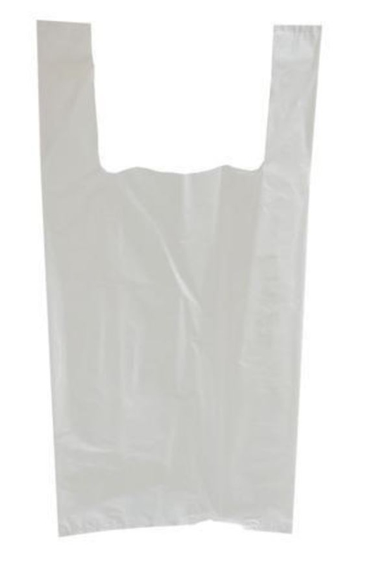 Avfallspåse LLD plast med knythandtag, 30L 260/210x600mm 14my vit