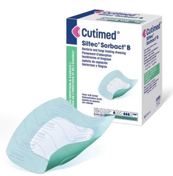Bakteriebindande skumförband Cutimed Sorbact, 15x15cm Border - Sorbact