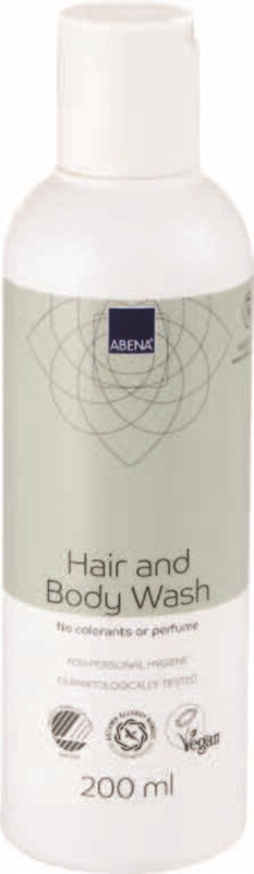 Hår- och kroppsschampo, 200ml oparfymerat