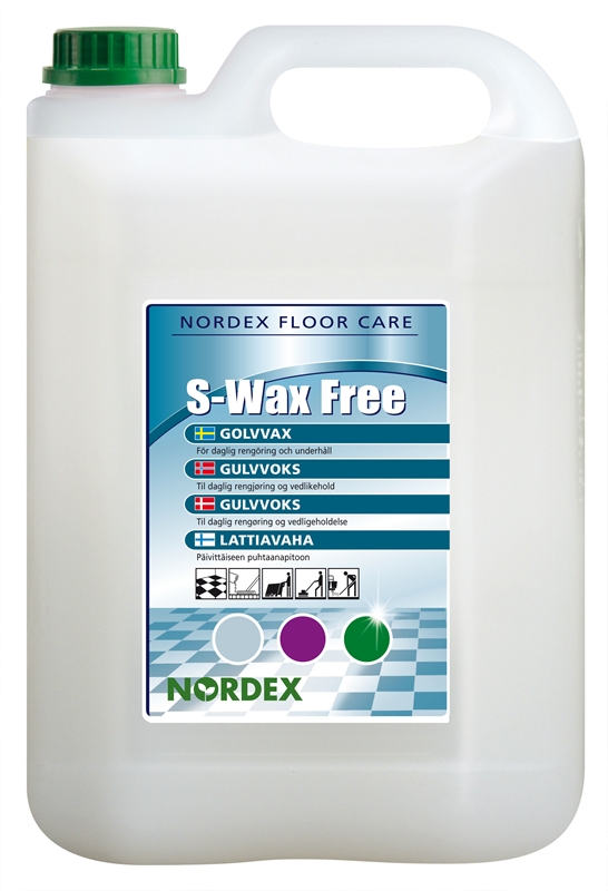 Golvvårdsmedel tvättvax, 5L S-wax Free - Nordex