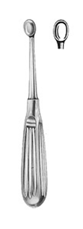 Slev sår oval Volkmann avd.kva, 5,2mm, 17cm