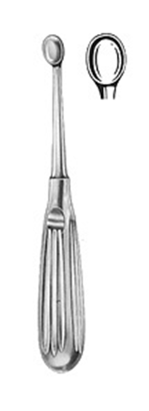 Slev sår oval Volkmann avd.kva, 10mm, 17cm