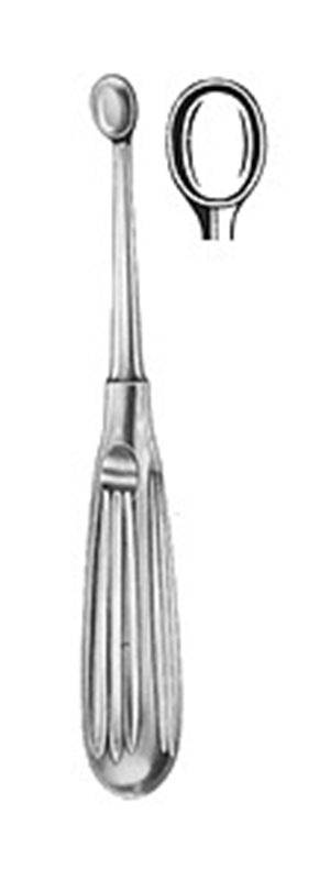 Slev sår oval Volkmann avd.kva, 11,5mm, 17cm