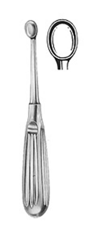 Slev sår oval Volkmann avd.kva, 13mm, 17cm