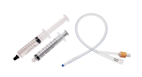 Kateter 2-vägs med spruta UnoQuip, 10ml ch20 40cm silikon Nel - UnoQuip