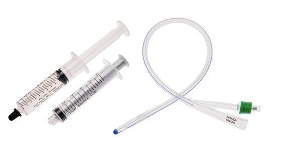 Kateter 2-vägs med spruta UnoQuip, 10ml ch14 40cm silikon Nel - UnoQuip