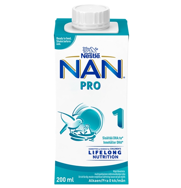 NAN Pro 1 modersmjölkers, 12x200ml drickfärdig