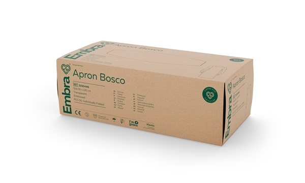 Bioförkläde engångs Embra, 81x125cm Bosco dispkrt - Embra® - 2
