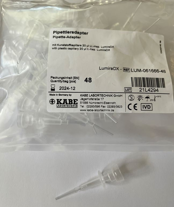 Kapillärrör LumiraDx, 20µl Li-Hep KABE - LUMIRADX