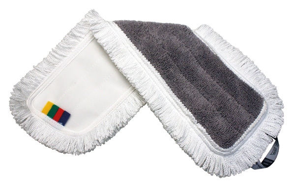 Mopp torr/fukt Activa Premium, 30cm grå/vit mikro öglad - Activa