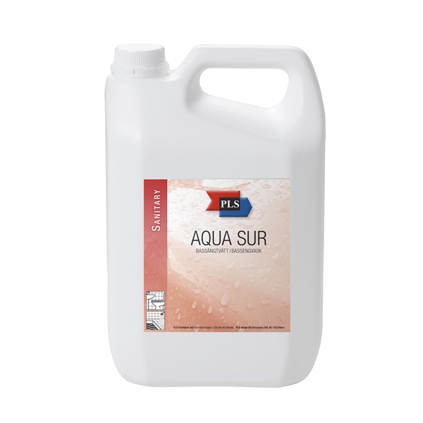 Sanitetsrent/bassäng Aqua Sur, 5L oparfymerad pH=2,5/4 - PLS