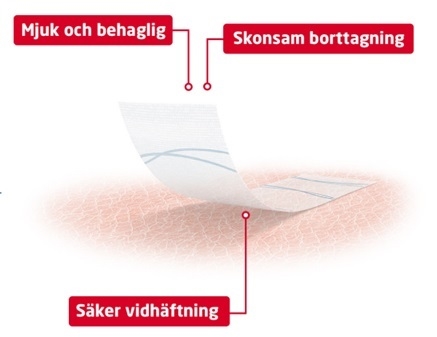 Fixeringshäfta Hypafix Skin Sensitive , 10cmx2m silikon - Hypafix - 2