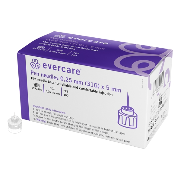 Pennkanyl Evercare, 31G (0.25 x 5 mm) - evercare® - 1