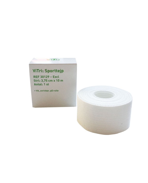 Sporttejp ViTri, 3,75cmx10m vit