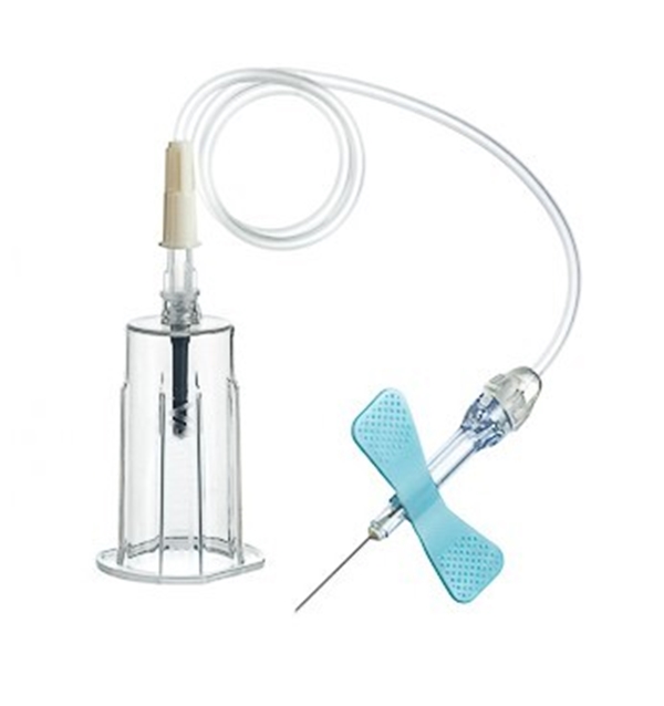 Venprovset VACUETTE Safety, 0,6X19mm 30cm blå m hållare - Vacuette