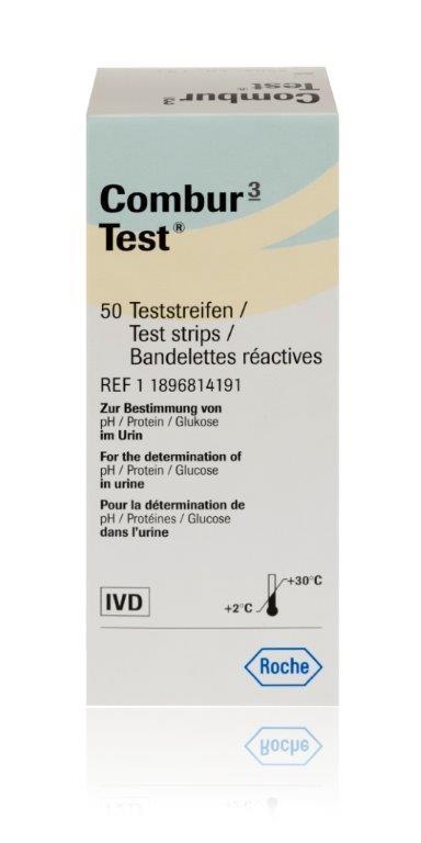 Urinsticka Combur-3 Test, glu pro pH - Combur