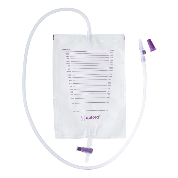 Urinpåse tömbar Qufora, 2,0L 110cm nf provport - Qufora