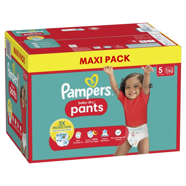 Byxblöja Pampers BabyDry Pants, S5 12-17Kg - Pampers