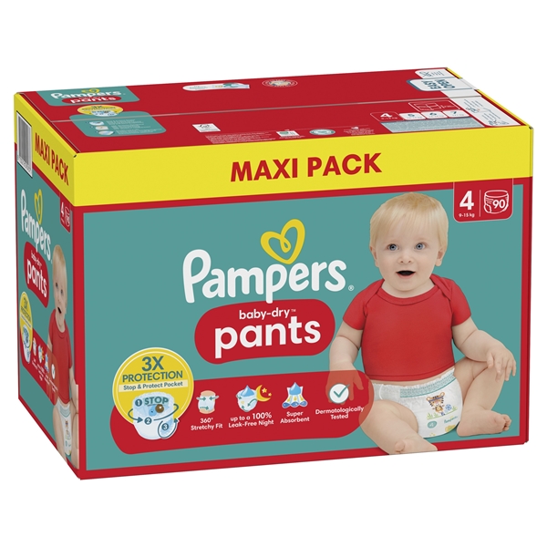 Diaper Pampers BabyDry Pants, S4 9-15kg - Pampers