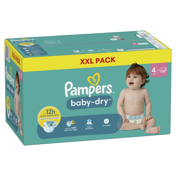 Diaper Pampers BabyDry, S4 9-14Kg - Pampers