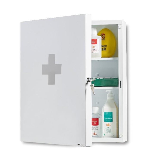 Skåp FLORENCE 2 låsbart, 40x50x11,5cm medicinskåp
