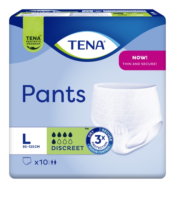 Inkontinensskydd allt-i-ett byxa, TENA Pants Discreet L - Tena - 1