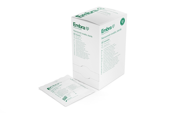 Kompress nonwoven 4L 2p Embra, 7,5x7,5cm steril - Embra®