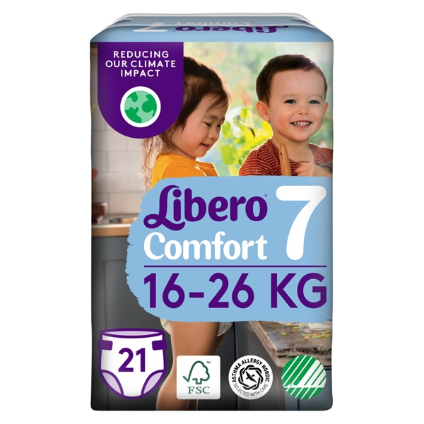 Tejpblöja Libero Comfort, 7 16-26kg - Libero