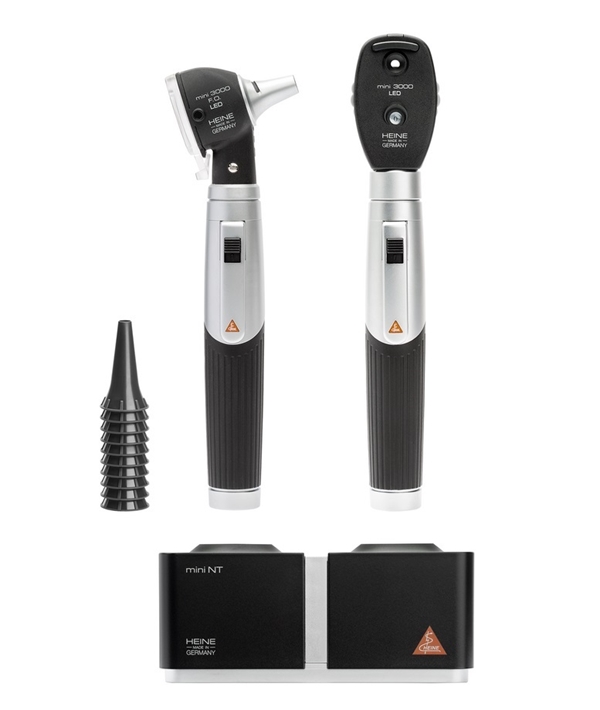 Otoskop/oftalmoskopset HEINE mini 3000 med mini NT, 2,5V LED mini3000 m laddare - HEINE