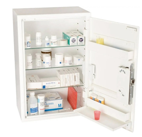 Medicinskåp REJÄL, vänsterhängd dörr Ellåskista