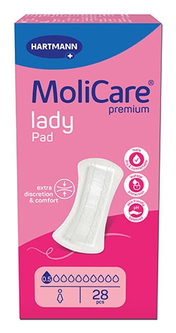 Inkontinensskydd för fixering i byxa, MoliCare Prem Lady Pad 0,5 dr - Molicare