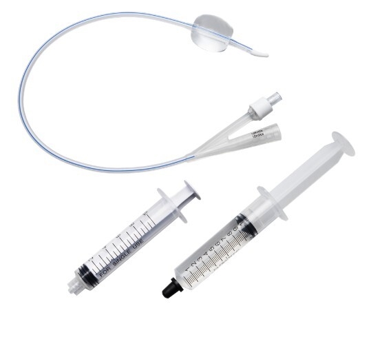 Kateter 2-vägs med spruta UnoQuip, 10ml ch16 42cm silikon Tiemann - UnoQuip
