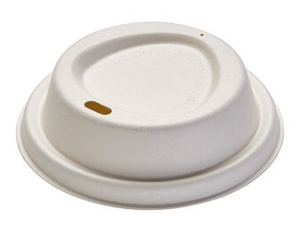 Lock bagasse till bägare , t 25cl natur med pip - DeliQ