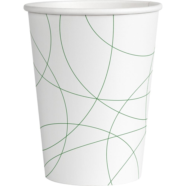 Kaffebägare papper Leaf Abstract, 38cl plastfri - Abena