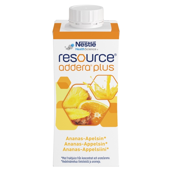 Resource Addera Plus, 4x200ml ananas-apelsin - Resource