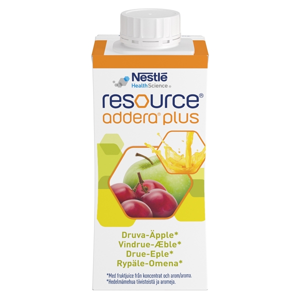 Resource Addera Plus, 4x200ml druva-äpple - Resource