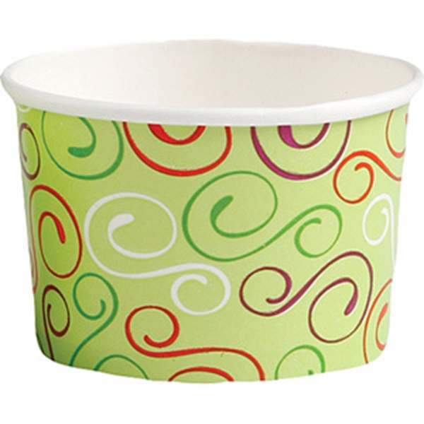 Bägare papper/PE glass, 120ml Ø74/61x49mm mönster