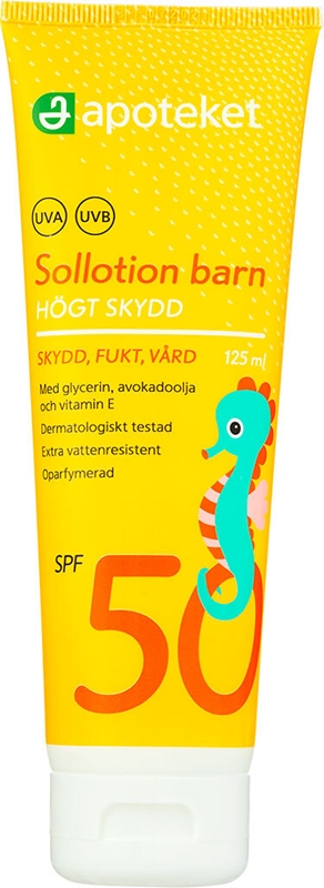 Solkräm Apoteket barn, 125ml SPF 50 oparf lotion - APOTEKET