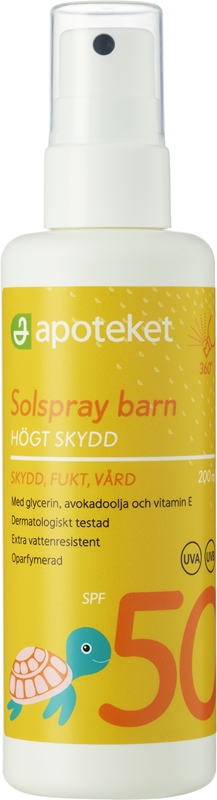 Solkräm Apoteket barn, 200ml SPF 50 oparf spray - APOTEKET